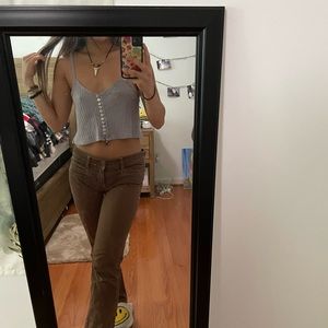 urban purple grey button up tank